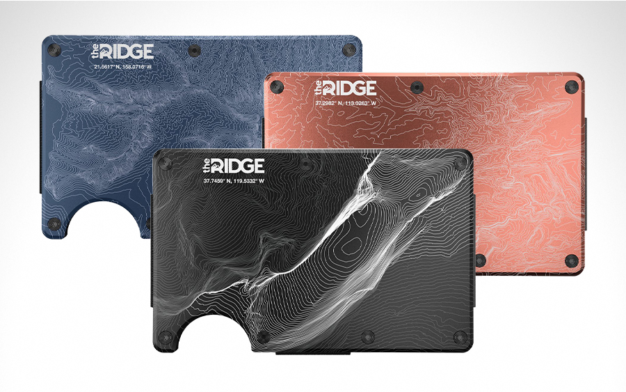 Ridge Topographic Wallets Everyday Carry